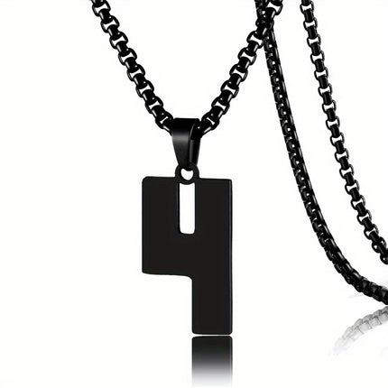 Men's Sports Number Pendant Necklace