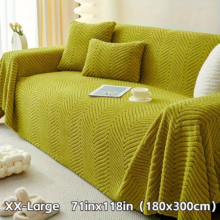 Plush Sofa Cover Blanket – Pet-Friendly, Anti-Slip Furniture Protector