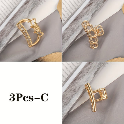 Hollow Heart Metal Hair Clips