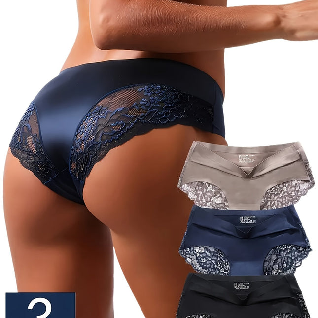 3pcs Elegant Lace Women's Briefs