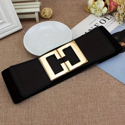 Geometric Buckle Wide Belt