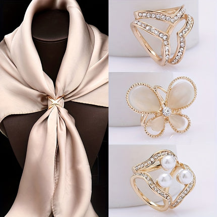 Circular X-Shaped Shawl with Scarf Clip
