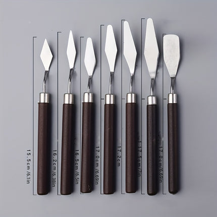 7-Piece Stainless Steel Painting Knife Set