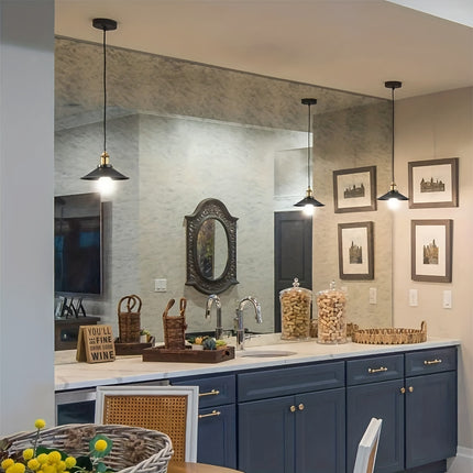 3-Piece Industrial Pendant Lamp Set – E26/E27, Gift Included