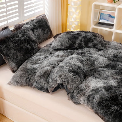 3pcs Tie-Dye Plush Duvet Set – Soft Winter Comfort