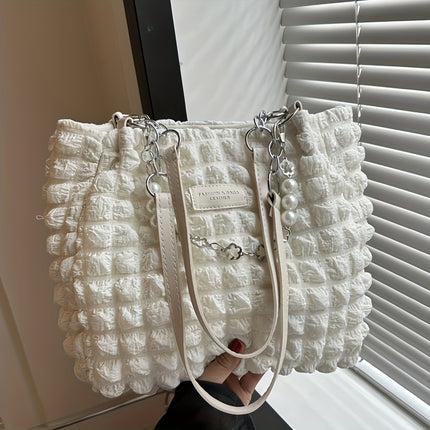 Pleated Cloud Ruched Tote