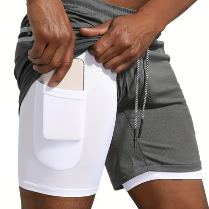 Men's 2-in-1 Athletic Shorts - Monti Bargains