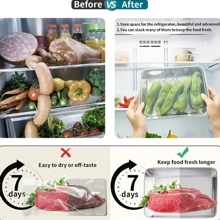 6pcs Large Stainless Steel Containers