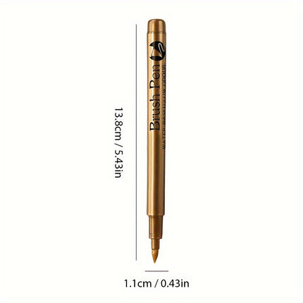 Metallic Brush Marker Set for Crafts