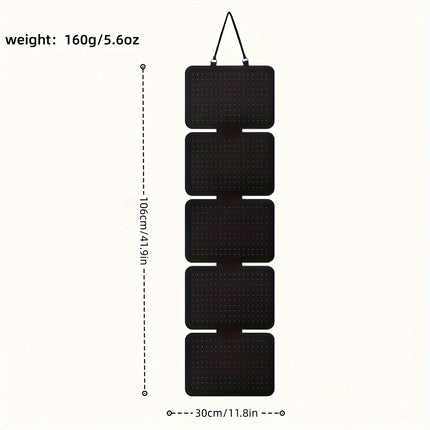 Black Felt 5-Tier Jewelry Organizer