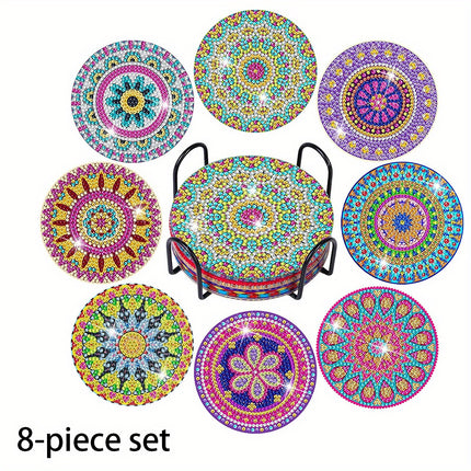 Mandala Diamond Art Coaster Set