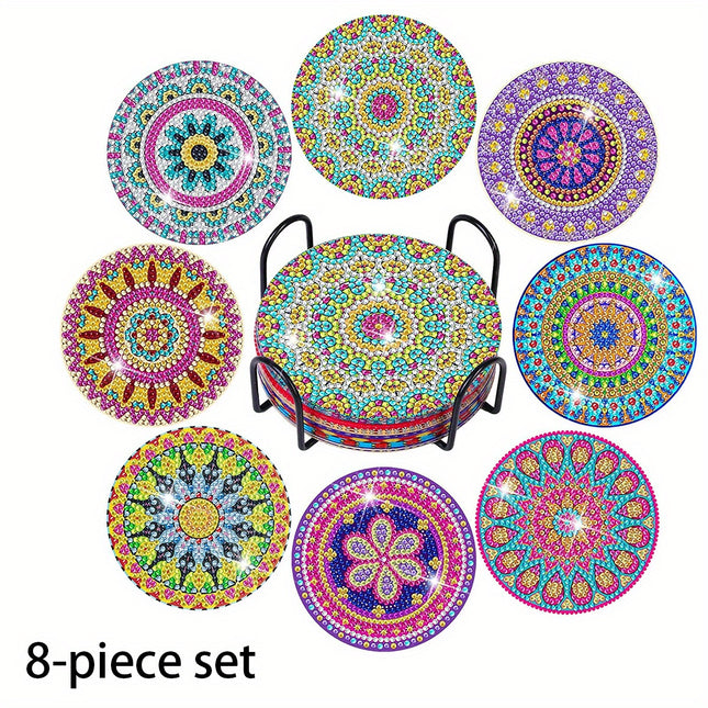 Mandala Diamond Art Coaster Set