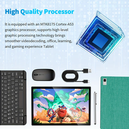 2-in-1 Android Tablet with Keyboard & Stylus – Work Anywhere