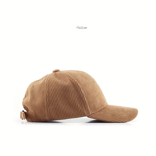 Corduroy Snapback Baseball Cap