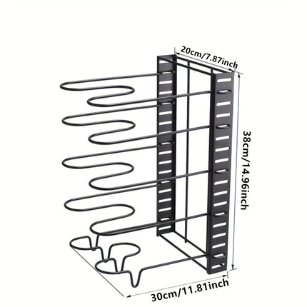 Upgraded 8-Tier Metal Pot Rack with Hooks