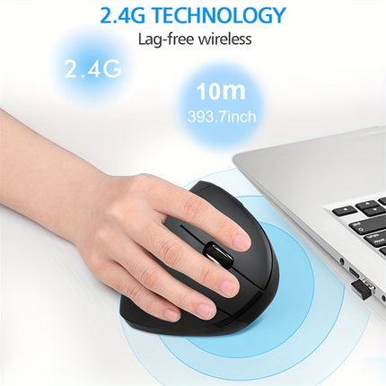 Ergonomic Vertical Wireless Mouse – Game & Work Effortlessl - Monti Bargains