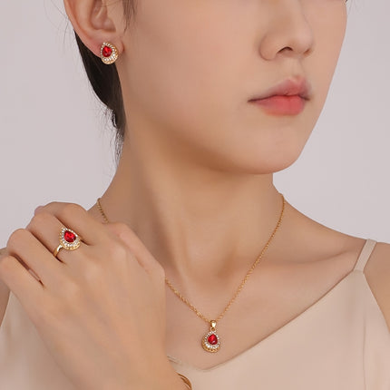 Elegant Gemstone Wedding Accessories Set