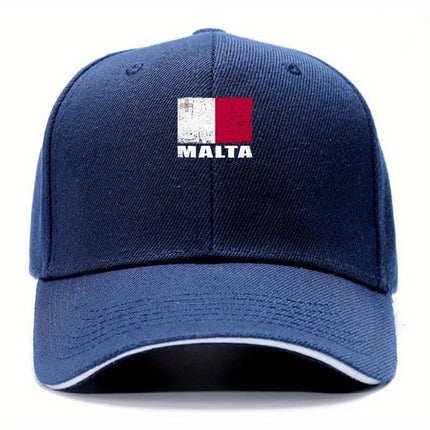 Malta Flag Grunge Baseball Cap