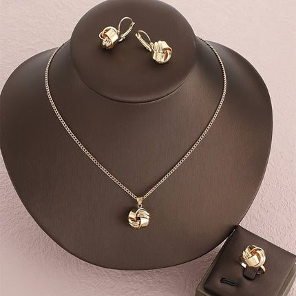 Retro Knot Flower Jewelry Set
