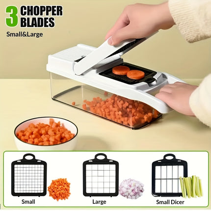 22-in-1 Multifunctional Vegetable Chopper & Slicer Set