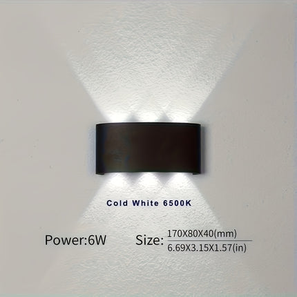 6W LED Wall Lamp - Waterproof, Easy Install for Indoor/Outdoor