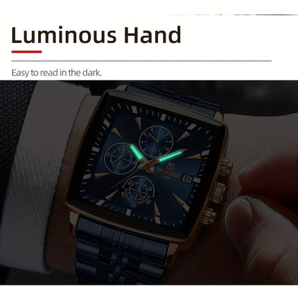 Luxury Blue Rectangle Quartz Watch
