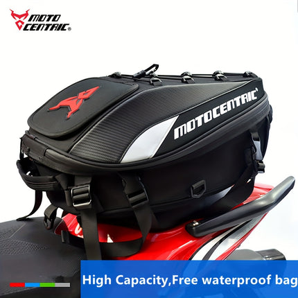 MOTOCENTRIC Waterproof 37L Motorcycle Tail Bag – High Capacity