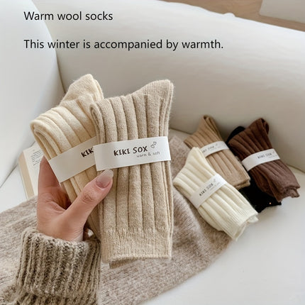 Women's Cozy Wool Blend Winter Socks (2 Pairs)