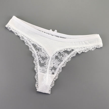 6pcs Floral Lace Thongs