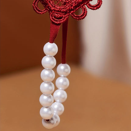 Floral Embroidery Pearl Thongs