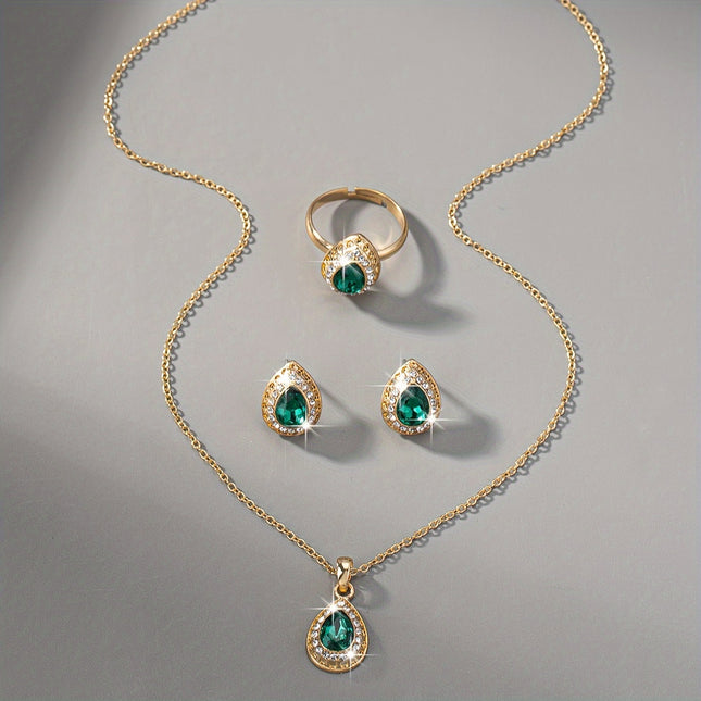 Elegant Gemstone Wedding Accessories Set