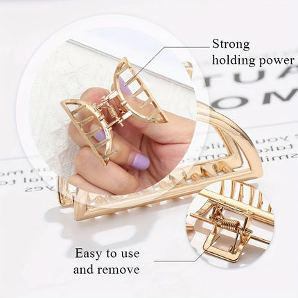 Hollow Heart Metal Hair Clips