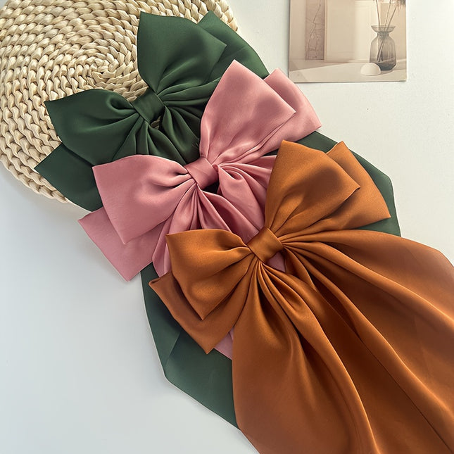 Elegant Retro Ribbon Bow Barrettes