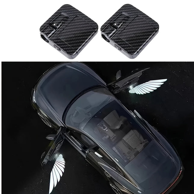 Wireless Angel Wing Car Door Projection Lamp - HD