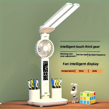 Dual LED Fan Desk Light