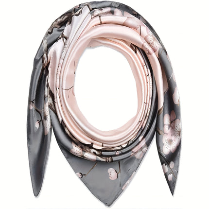 Elegant Floral Square Scarf for Women