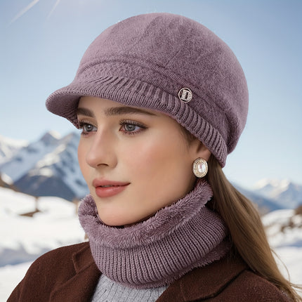 Women’s Knit Beanie with Visor