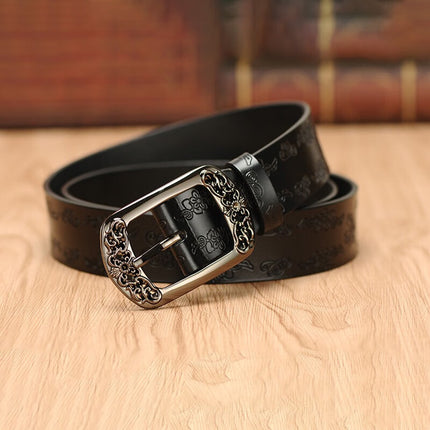 Vintage Embossed Leather Belt