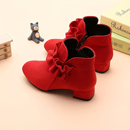 Trendy High-Heeled Zipper Boots
