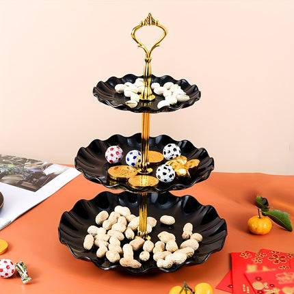 Three-Layer Candy Plate – Festive & Elegant Table Display!