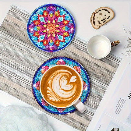 Mandala Diamond Art Coaster Set