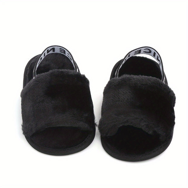 Cute Furry Slip-On House Shoes
