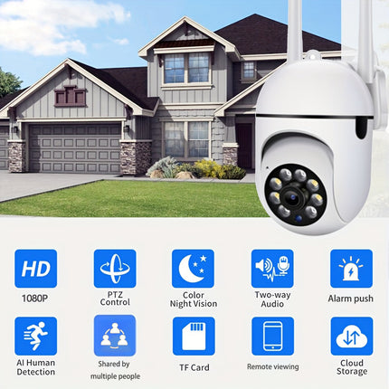 1080P WiFi Security Camera - Motion Tracking & Night Vision