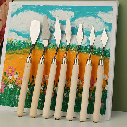 7-Piece Stainless Steel Painting Knife Set