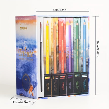 Marco Master Series Water Soluble Color Lead 60 Colors Gift Box