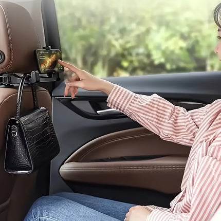 Adjustable Car Seat Phone Holder – Secure Headrest Mount