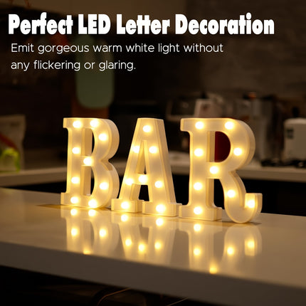 3pcs LED 'BAR' Sign Light Set