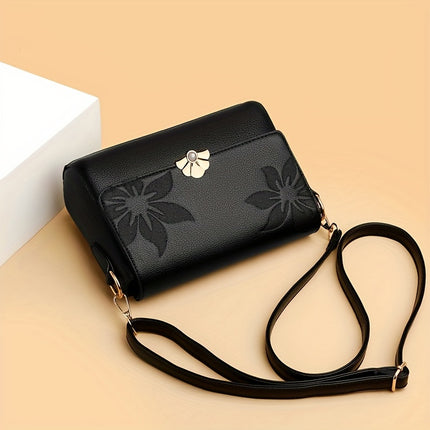 Retro Flower Pattern Crossbody Bag