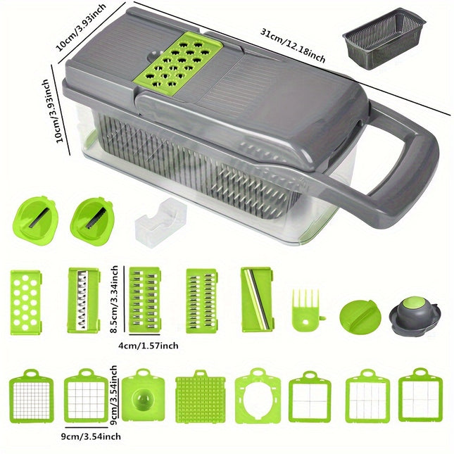 22-in-1 Multifunctional Vegetable Chopper & Slicer Set