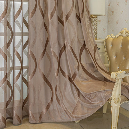 Elegant Coffee Sheer Curtains